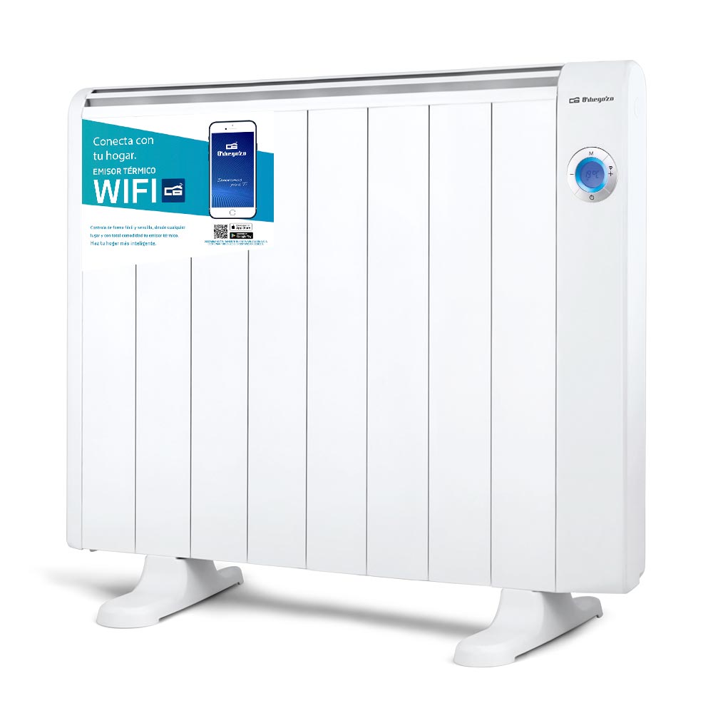 ORBEGOZO RRW 1500  Emisor térmico 8 elementos.1.500W. Conexión inlámbrica WIFI mediante