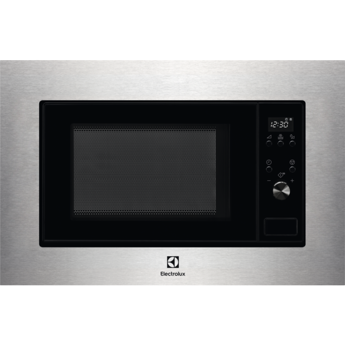 Electrolux MicroondasSBI, 20 l, 700 W., Display LED, Mandos Mecánicos, marco semi integrado, Inox an