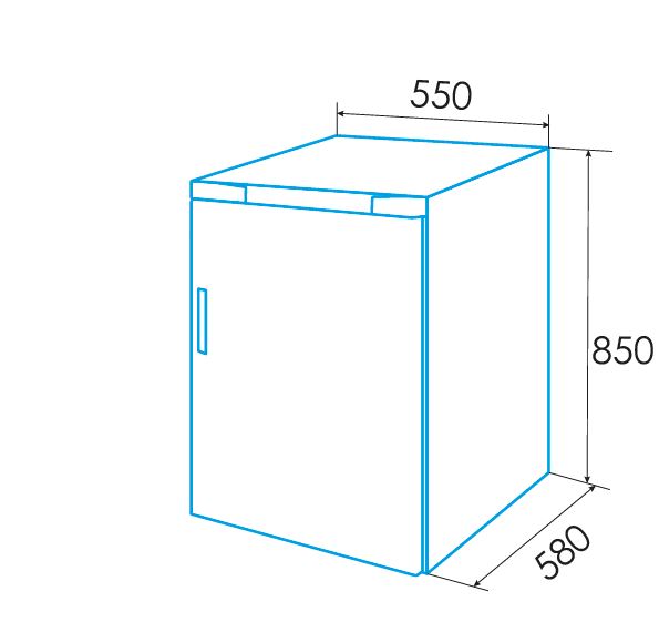 EDESA Promo  EFS-0813 WH  Frigorífico table top de 850x550x580mm blanco. Eficiencia energética F. 1